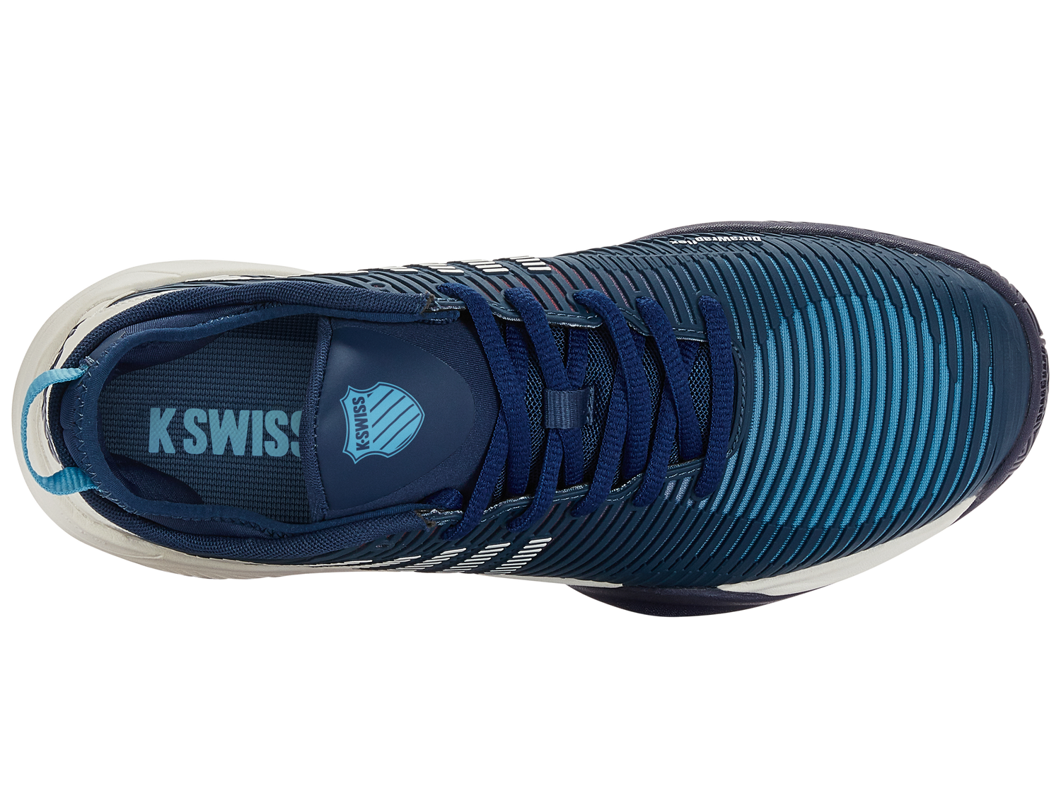 K-Swiss Men's Hypercourt Supreme Tennis Shoes in Blue Opal /Blanc De Blanc /Lollipop