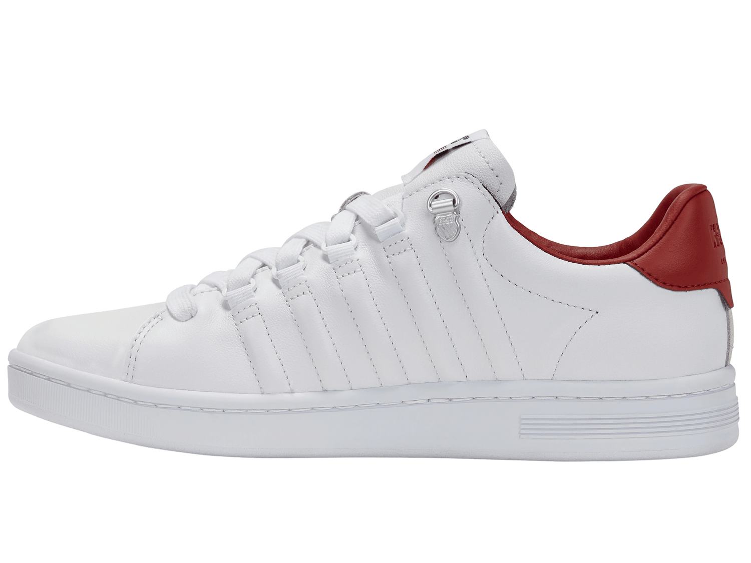 K-Swiss Men Lozan II Court Shoes in White/White/Mars Red