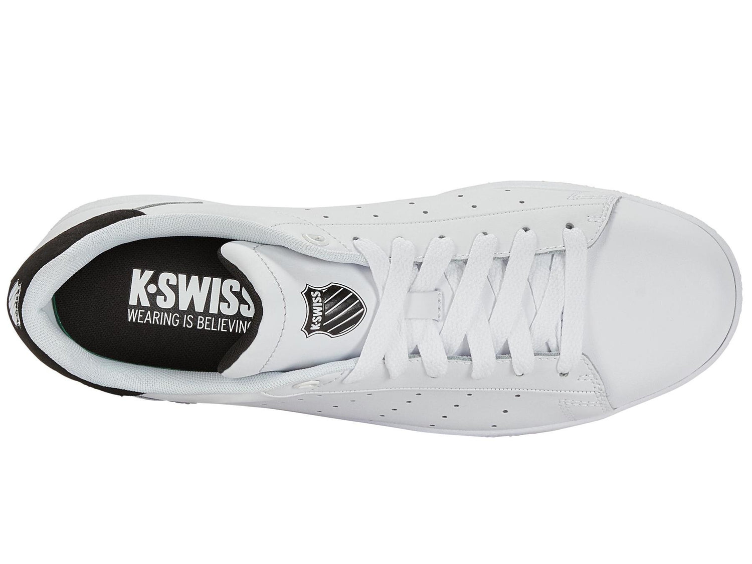 K-Swiss Men's Classic PF Court Shoes in White/Black/Gum