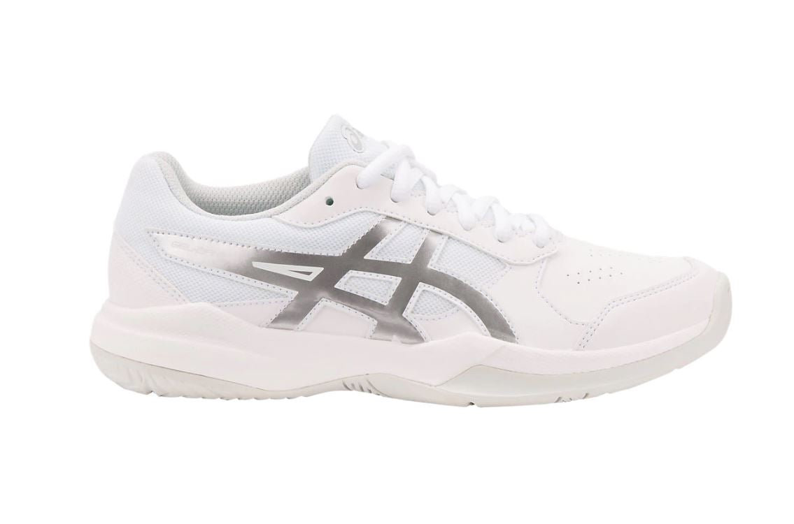 Asics Kid's Gel-Game 7 GS Tennis Shoes in White/Silver