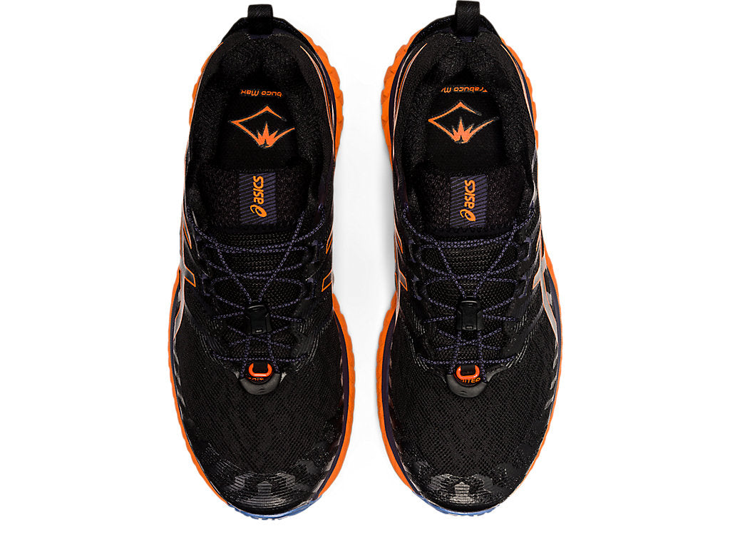 Asics Men's Trabuco Max Running Shoes in Black/Shocking Orange