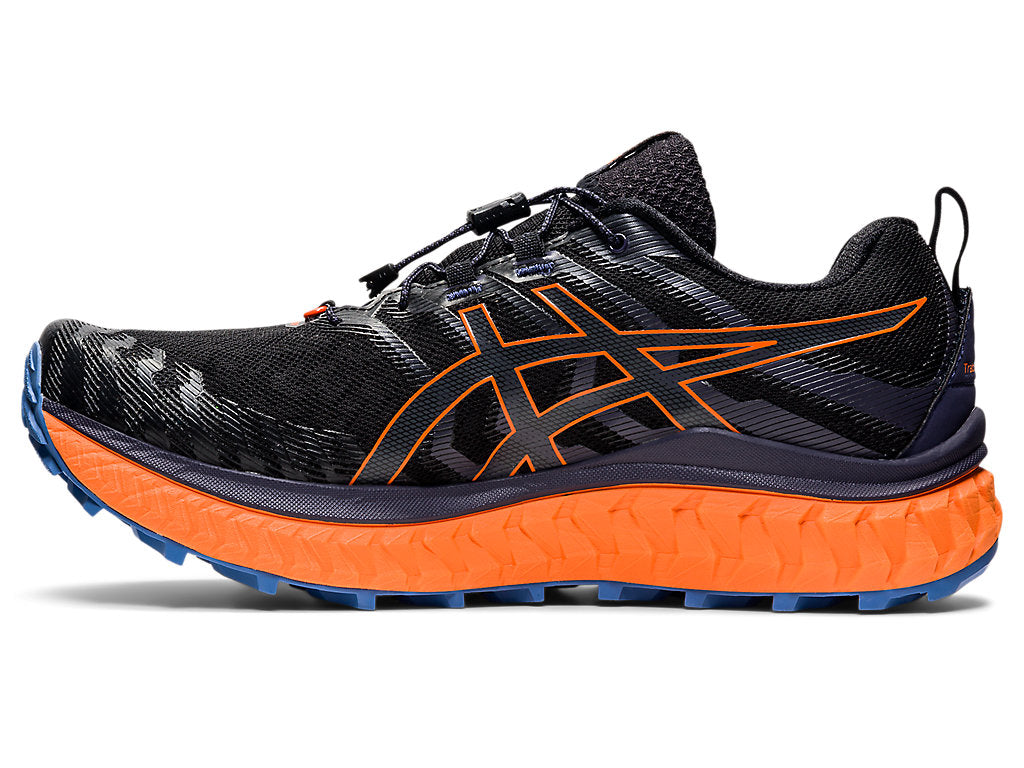 Asics Men's Trabuco Max Running Shoes in Black/Shocking Orange