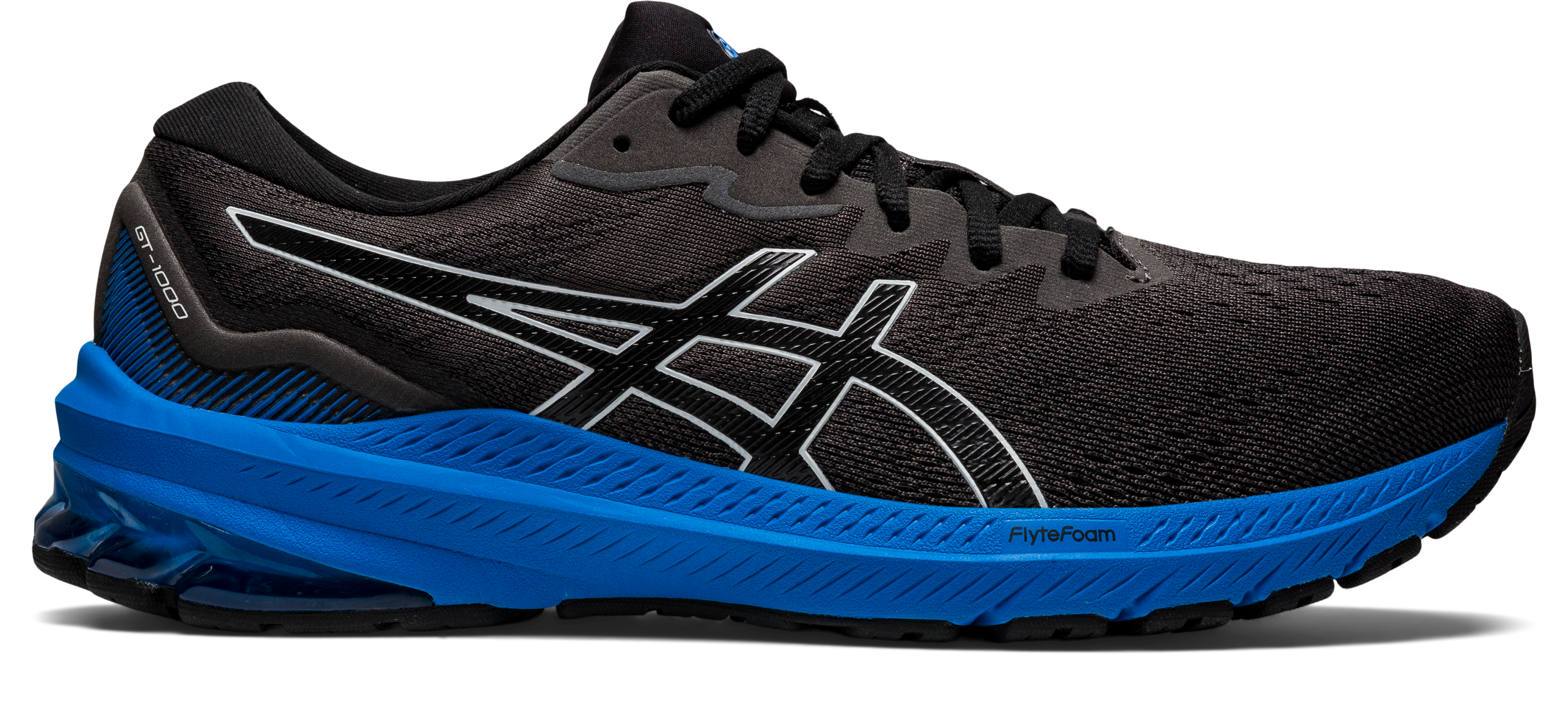 Asics Men's GT-1000 11 Running Shoes in Black/Electric Blue