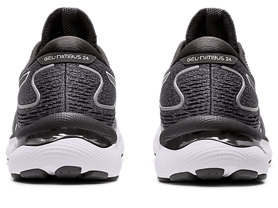 Asics Men's Gel-Nimbus 24 Running Shoes in Black/White
