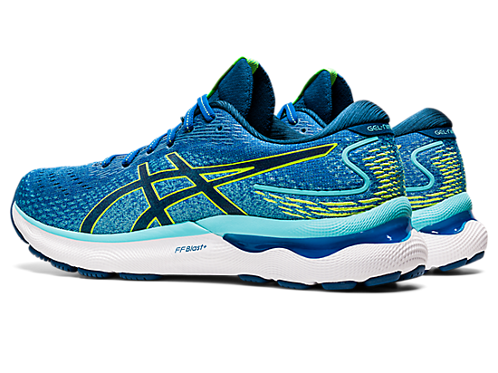 Asics Men's Gel-Nimbus 24 Running Shoes in Lake Drive/Hazard Green