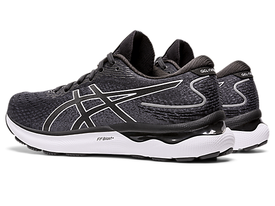 Asics Men's Gel-Nimbus 24 Extra Wide (4E) Running Shoes in Black/White