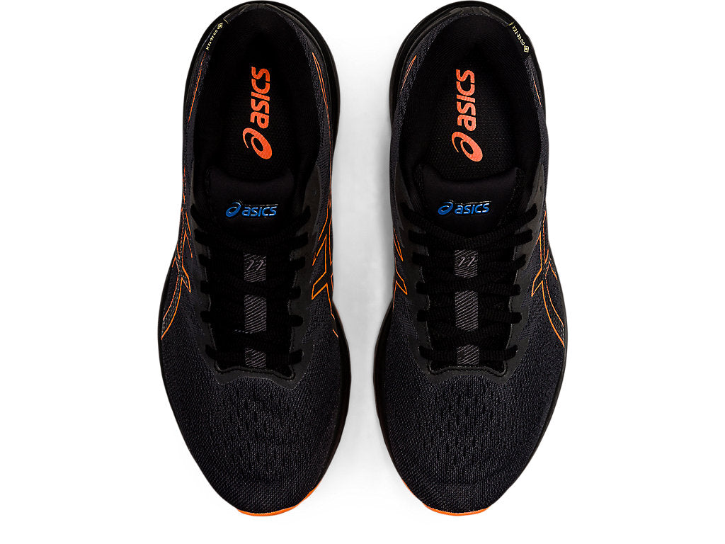 Asics Men's GT-1000 11 GTX  Running Shoes in Black/Shocking Orange