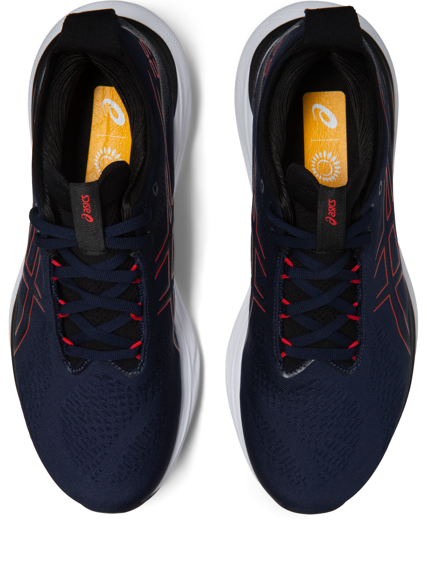 Asics Men's Gel-Nimbus 25 Running Shoes in Midnight/Electric Red