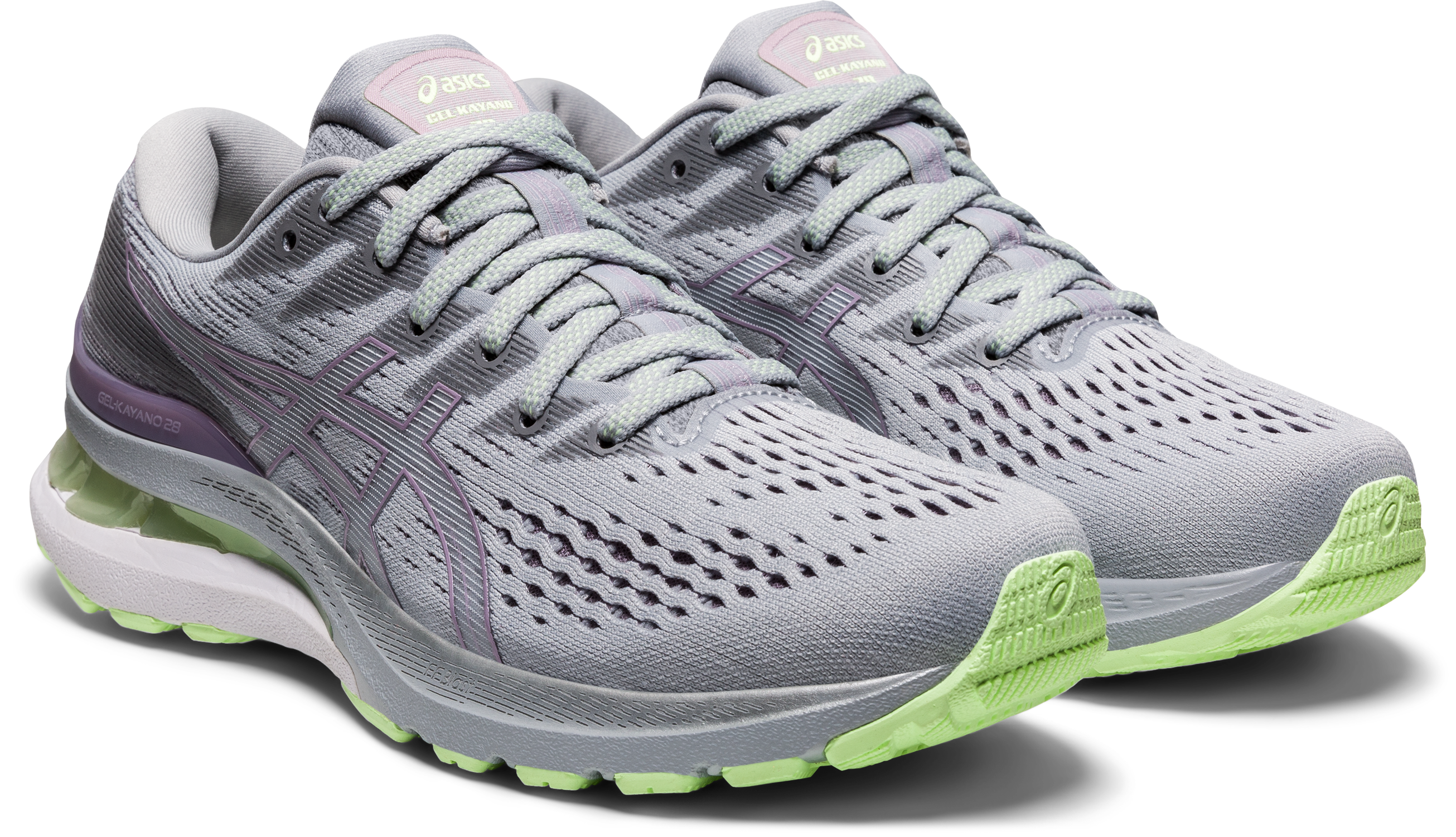 Asics Women's Gel-Kayano 28 Running Shoes in Piedmont Grey/Soft Lavender