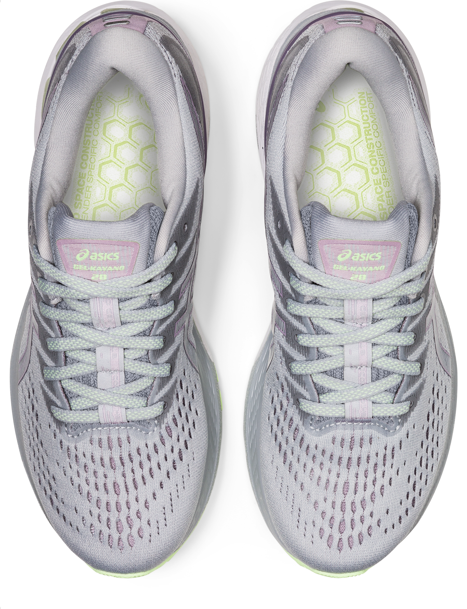 Asics Women's Gel-Kayano 28 Running Shoes in Piedmont Grey/Soft Lavender