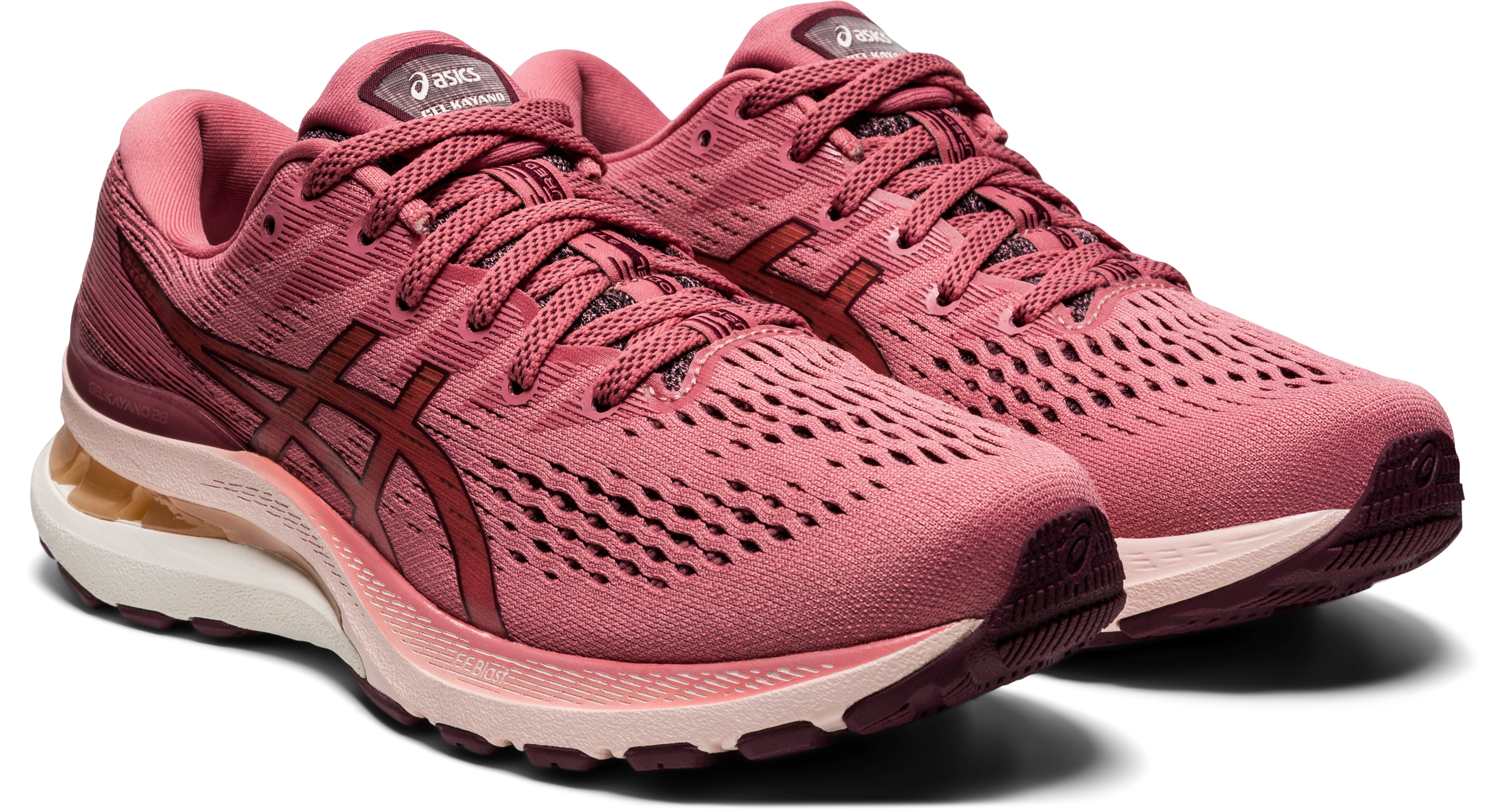 Asics Women's Gel-Kayano 28 Running Shoes in Smokey Rose/Deep Mars