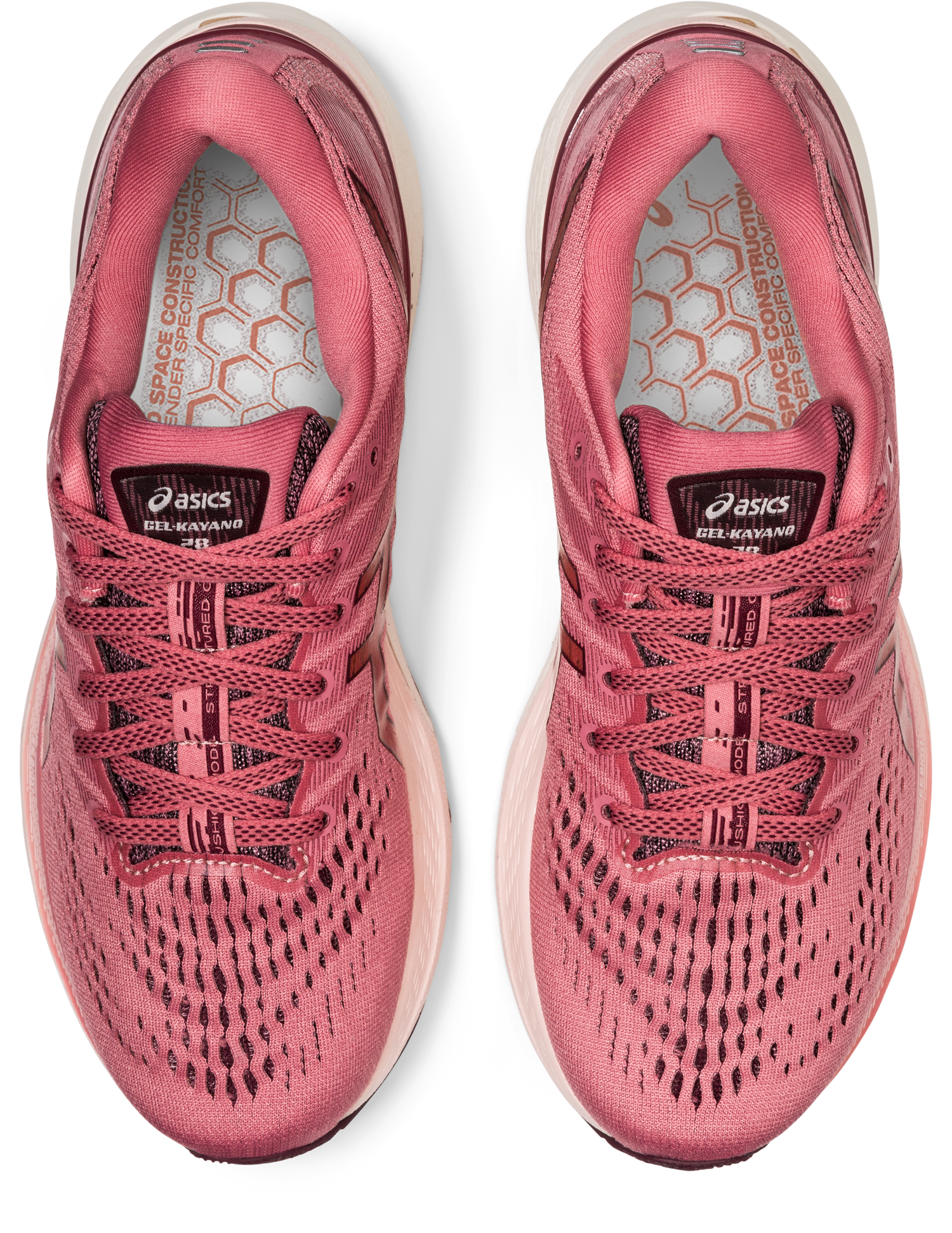 Asics Women's Gel-Kayano 28 Running Shoes in Smokey Rose/Deep Mars