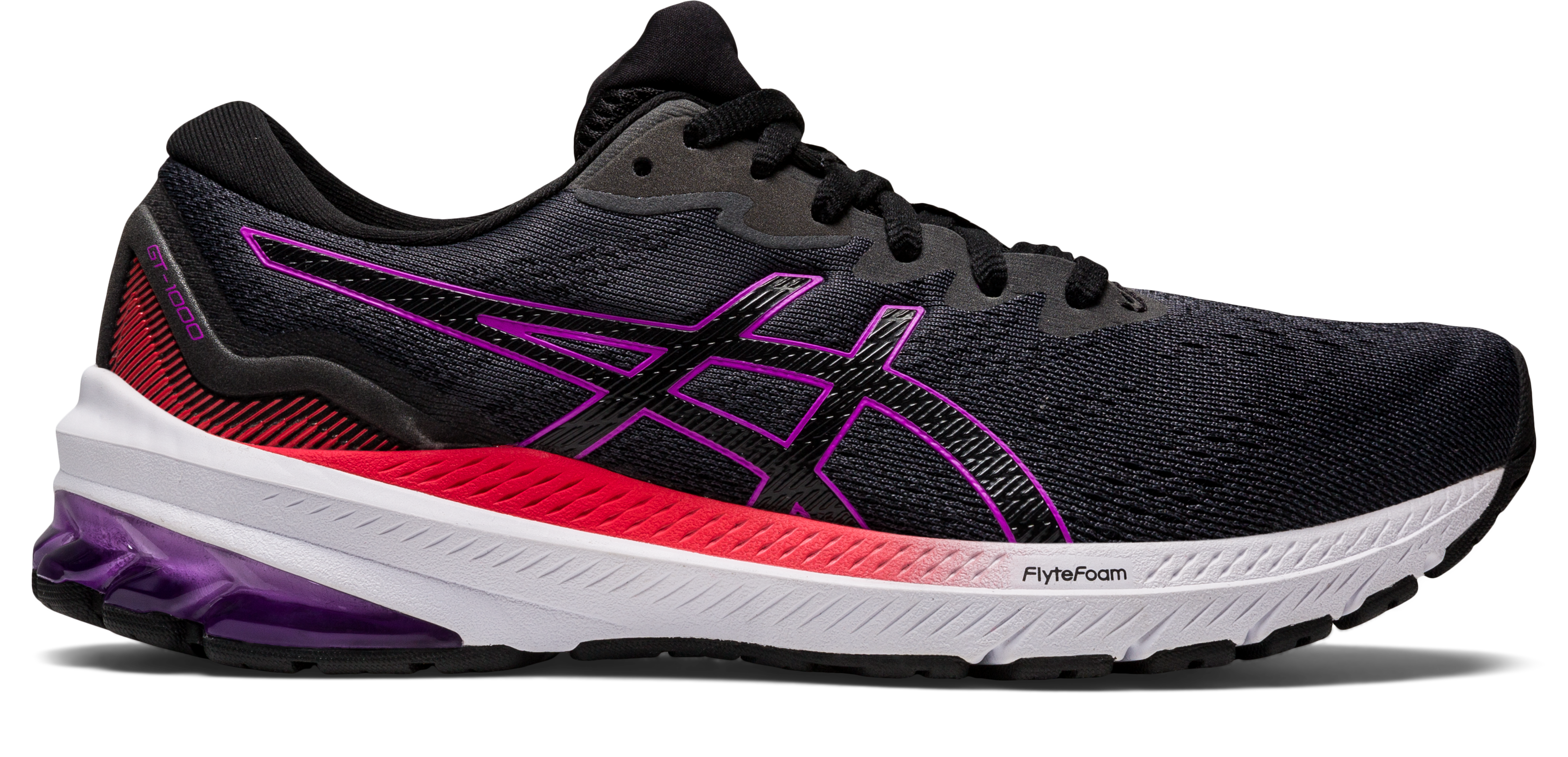 Asics Women's GT-1000 11 Running Shoes in Black/Orchid