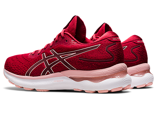 Asics Women's Gel-Nimbus 24 Running Shoes in Cranberry/Frosted Rose