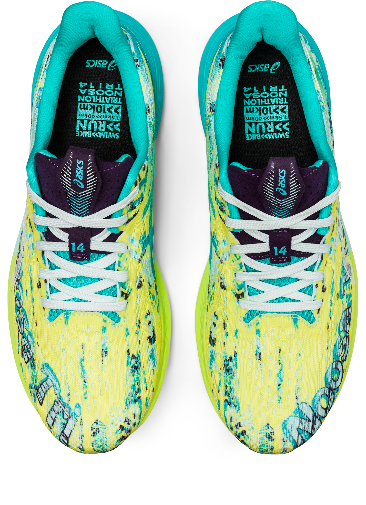 Asics Women's Gel-Noosa Tri 14 Running Shoes in Safety Yellow/Soothing Sea