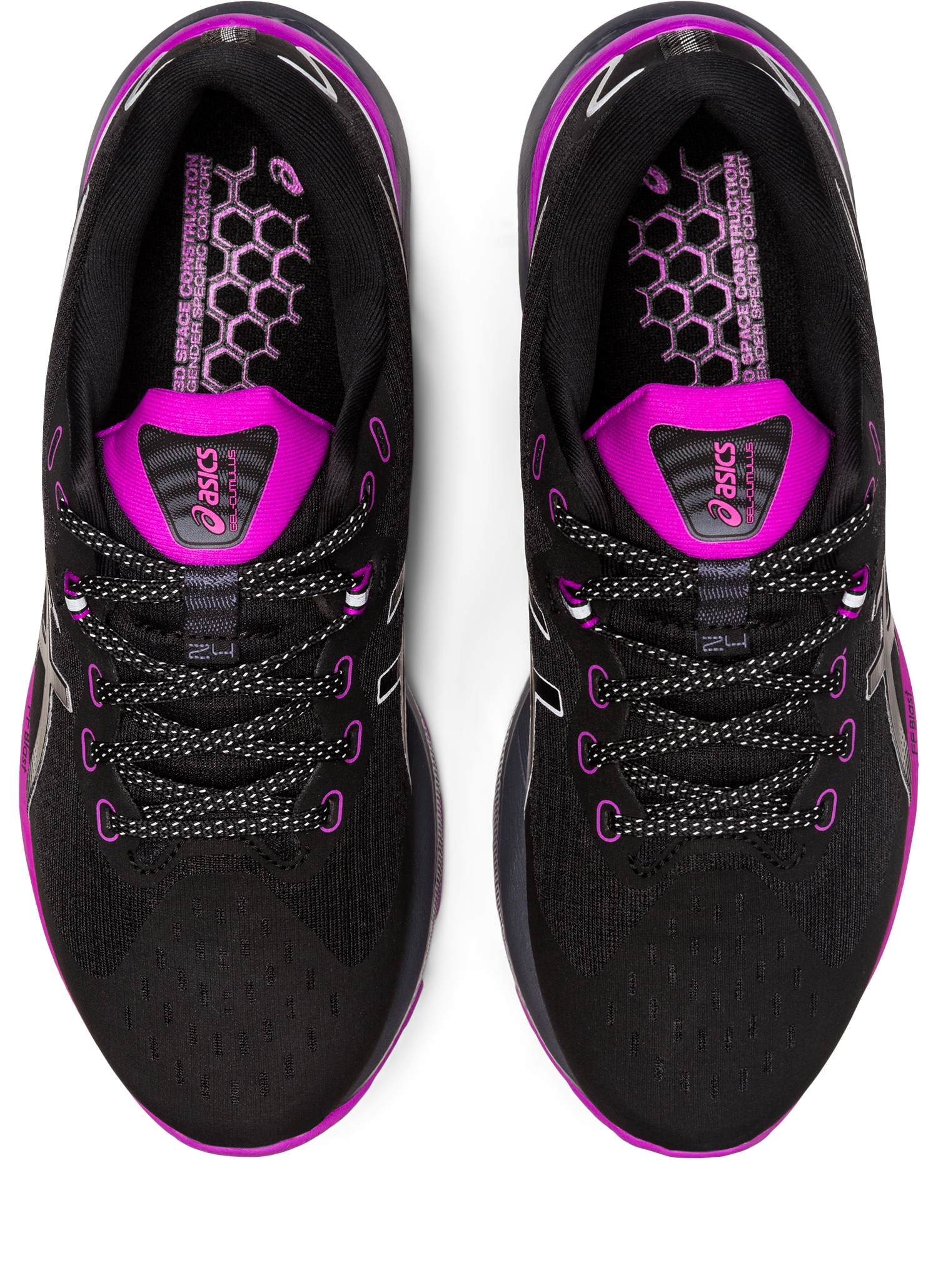 Asics Women's Gel-Cumulus 24 Lite-Show Running Shoes in Black/Orchid