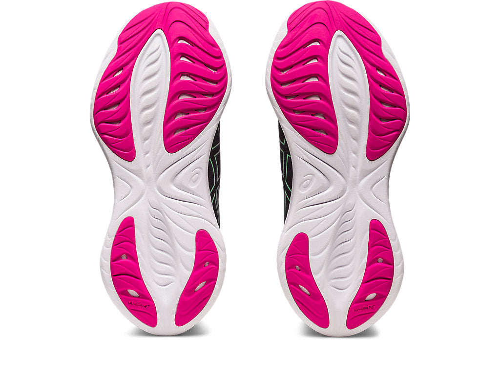 Asics Women's Gel Cumulus 25 Running Shoes in Black/Pink Rave
