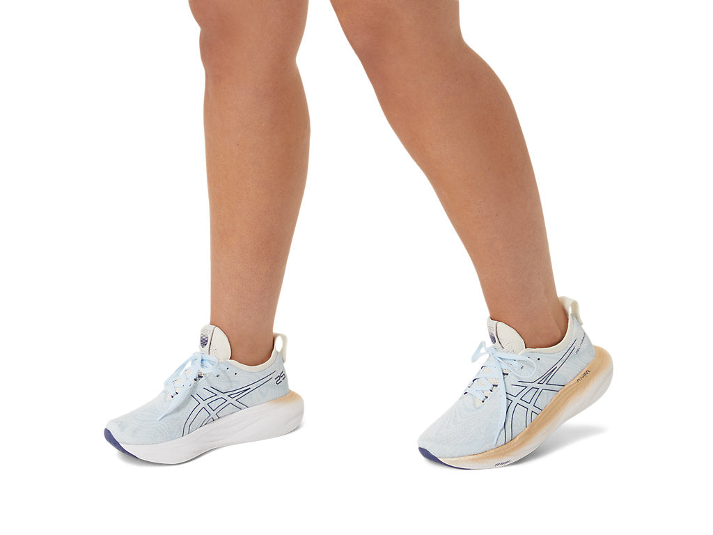 Asics Women's Gel-Nimbus 25 Running Shoes In Sky/Cream