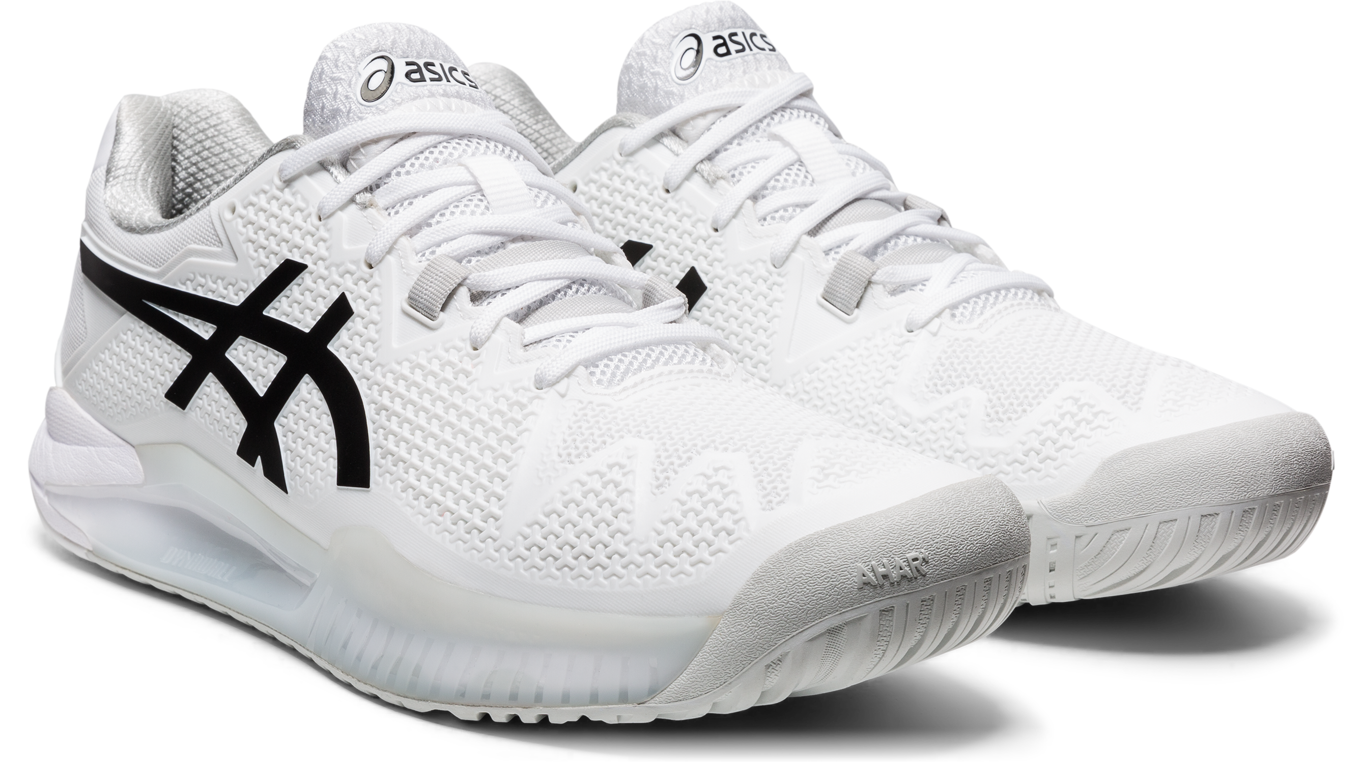 Asics Men's Gel-Resolution 8 Tennis Shoes In White/Black