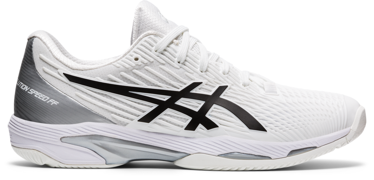 Asics Men's Solution Speed FF 2 Tennis Shoes In White/Black