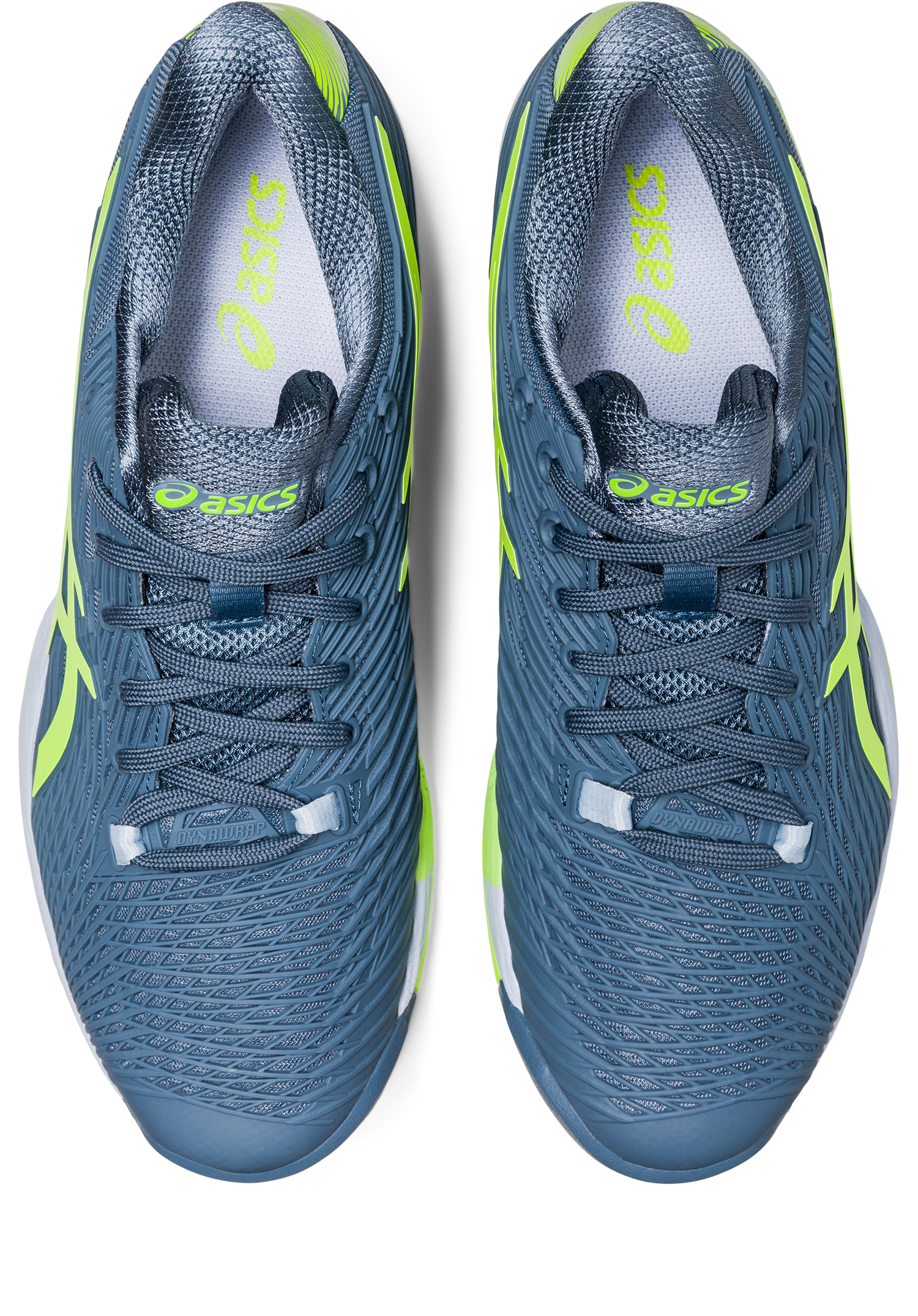 Asics Men's Solution Speed FF 2 Tennis Shoes In Steel Blue/Hazard Green