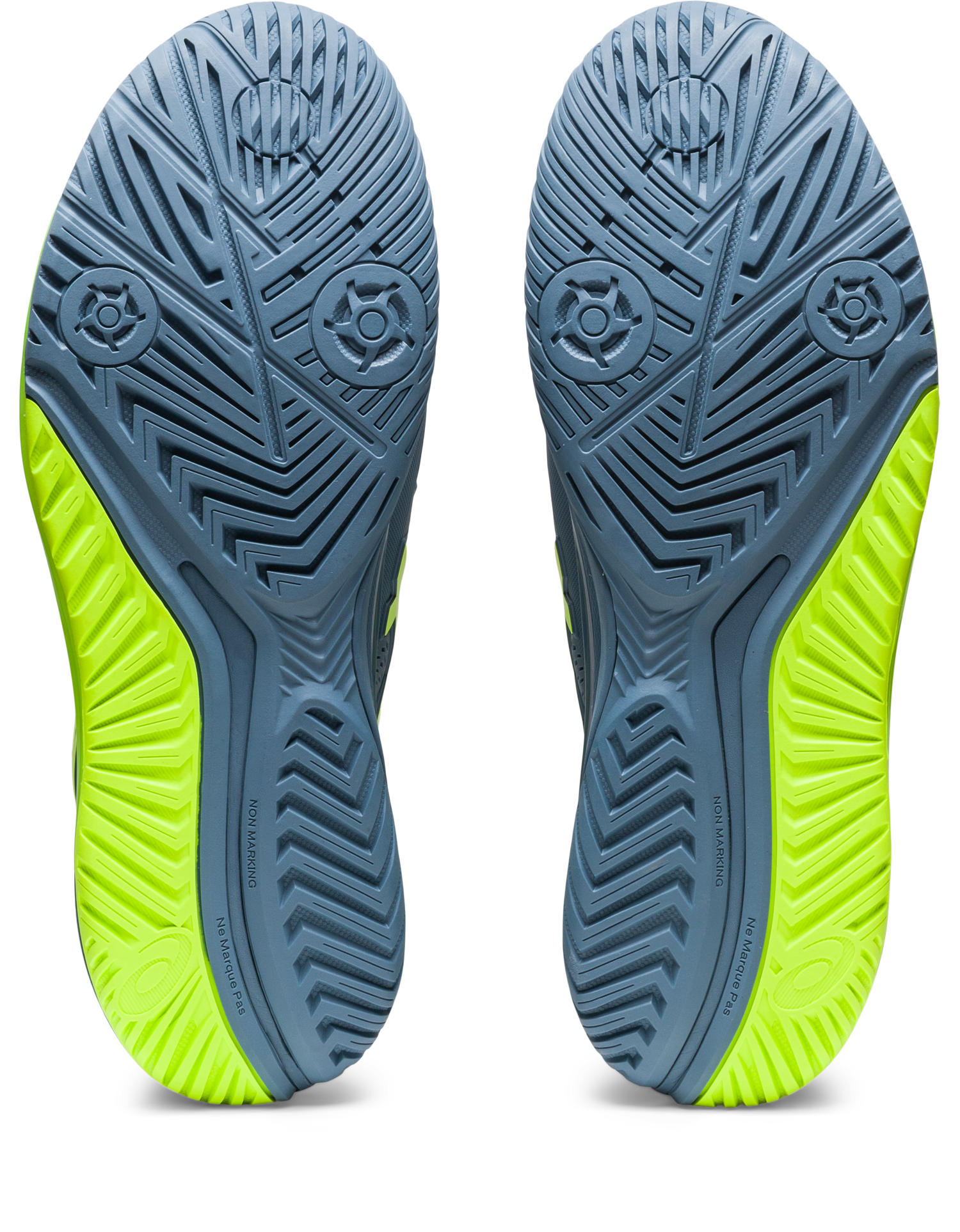 Asics Men's Gel-Resolution 9 Wide (2E) Tennis Shoes In Steel Blue/Hazard Green