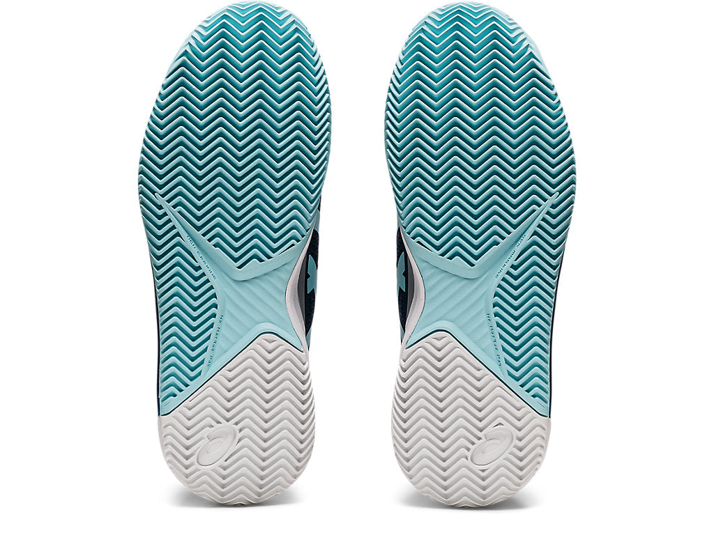 Asics Women's Gel-Resolution 8 Clay Tennis Shoes in Light Indigo/Clear Blue