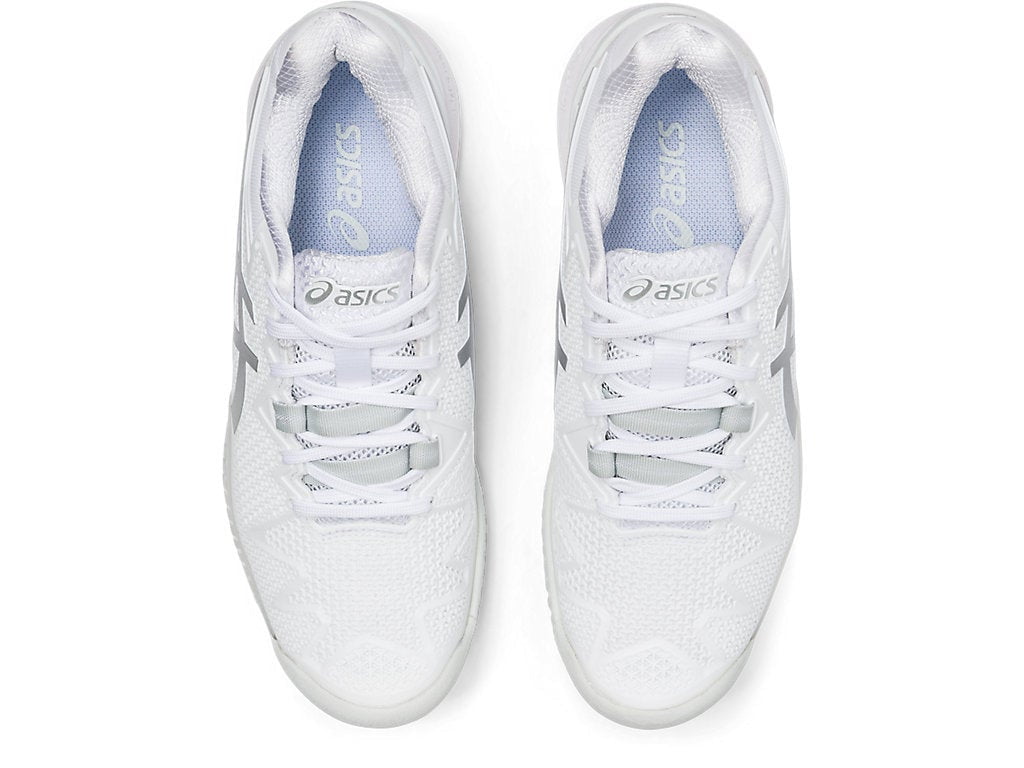 Asics Men's Gel-Resolution 8 Tennis Shoes In White/Pure Silver - Tennis Shoes - Asics - ATR Sports
