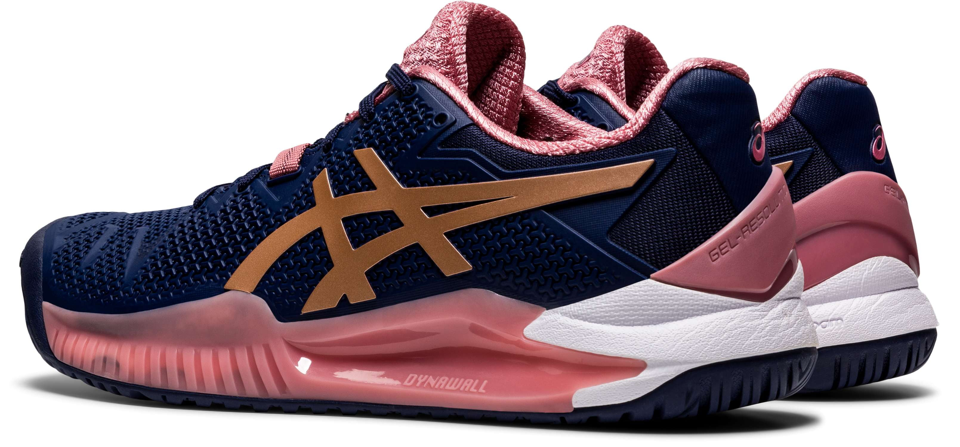 Asics Gel Resolution 8 Womens Shoes (Peacoat-Rose Gold
