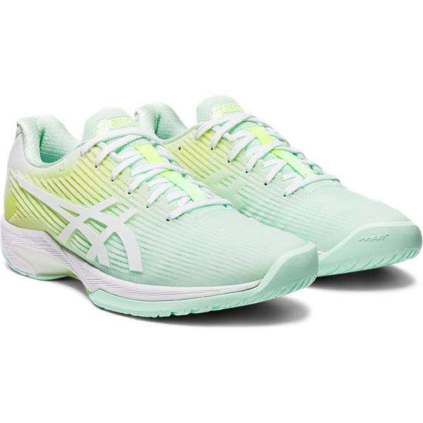 Asics Women's Solution Speed FF L.E. Tennis Shoes in Mint Tint/White