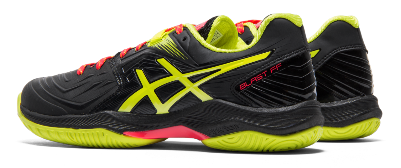 Asics Women's Gel-Blast FCourt Shoes In Black/Sour Yuzu