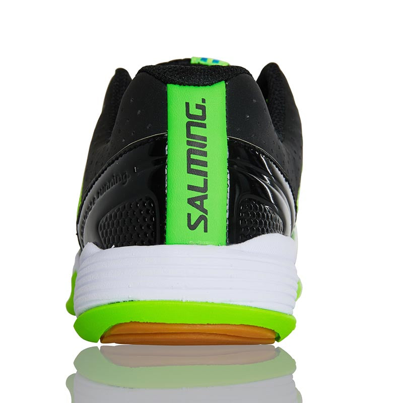 Salming Kid's Falco Indoor Court Shoes in Fluro Green/Black - atr-sports