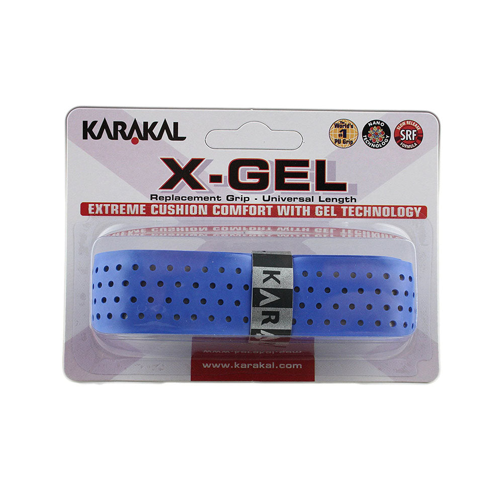 Karakal X-Gel Replacement Grip - Black/White/Blue/Yellow - atr-sports