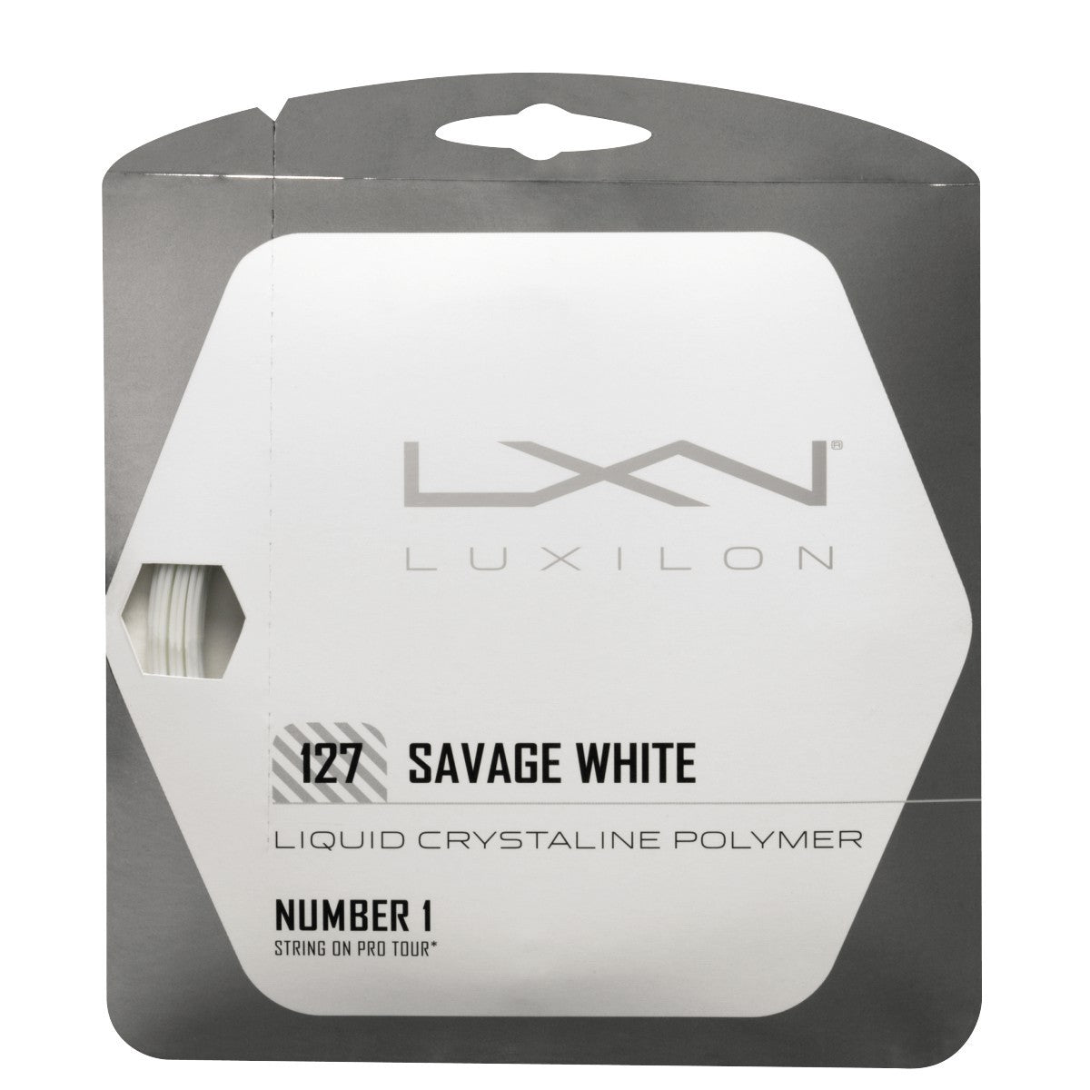 Wilson Luxilon Savage White 127 Tennis String Set - atr-sports