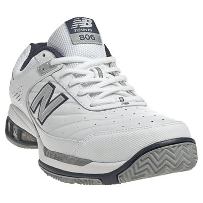 New Balance Men's MC806W Tennis Shoes in White/Navy - atr-sports