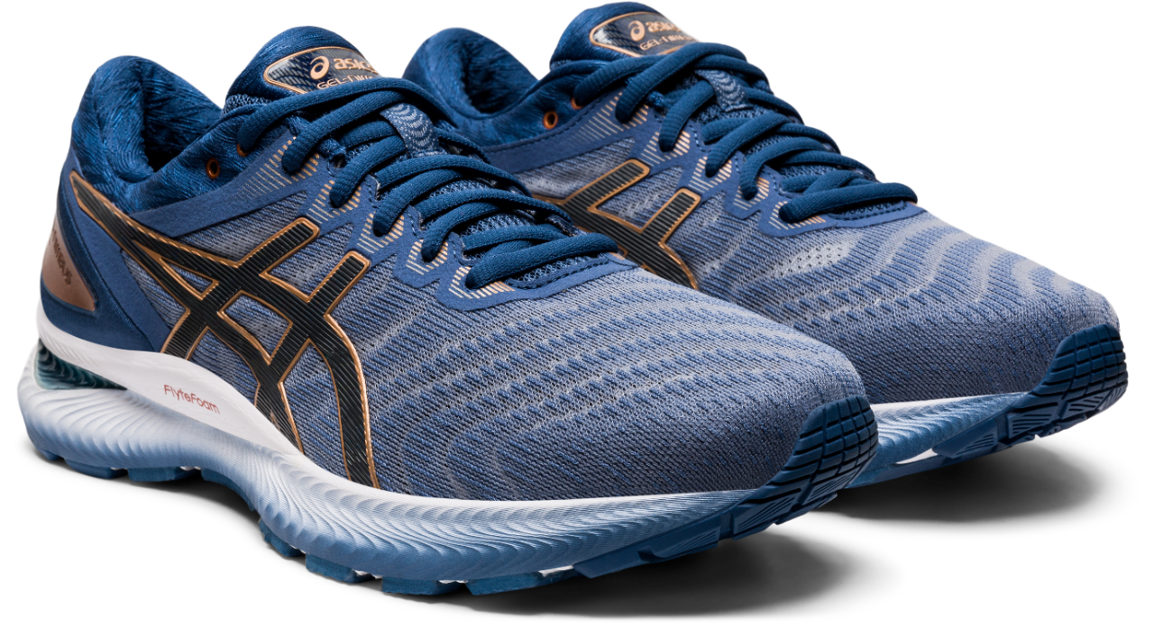 Asics Men's Gel-Nimbus 22 Running Shoes in Glacier Grey/Graphite Grey