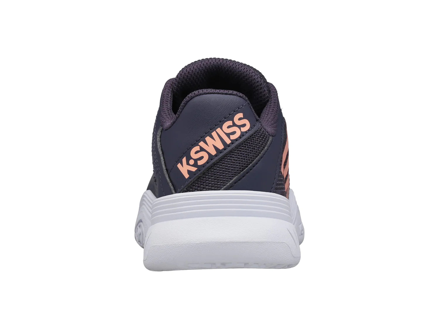 K-Swiss Varsity V Court Express Omni Tennis Shoes in Graystone/Peach Nectar/White