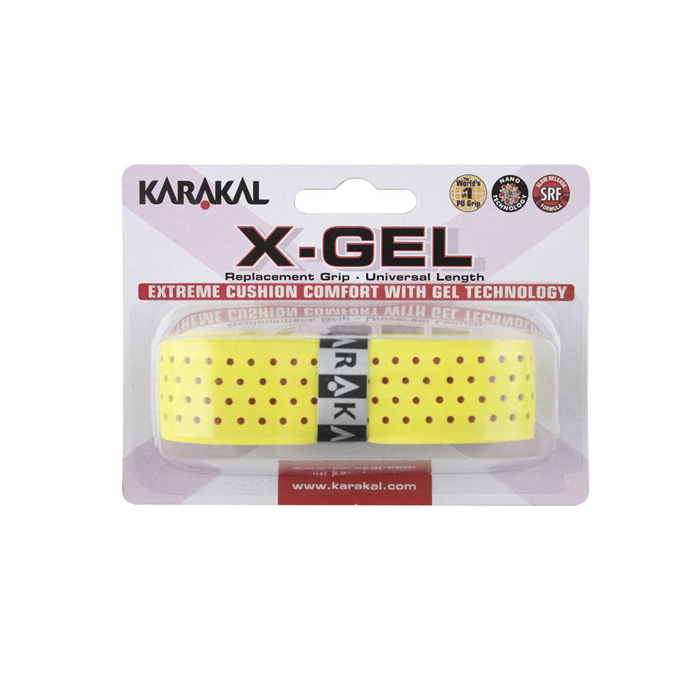 Karakal X-Gel Replacement Grip - Black/White/Blue/Yellow - atr-sports