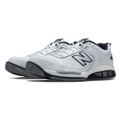 New Balance Men's MC806W Tennis Shoes in White/Navy - atr-sports