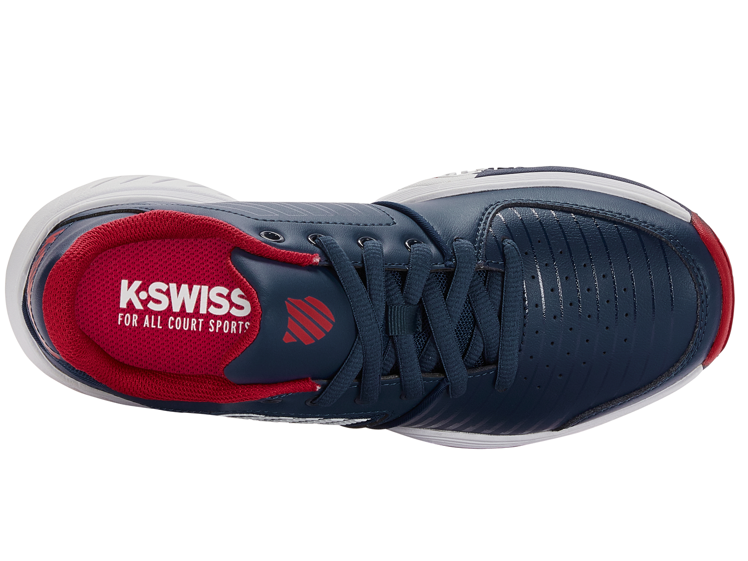 K-Swiss Kids Court Express Omni Tennis Shoes in Blue Opal/White/Lollipop
