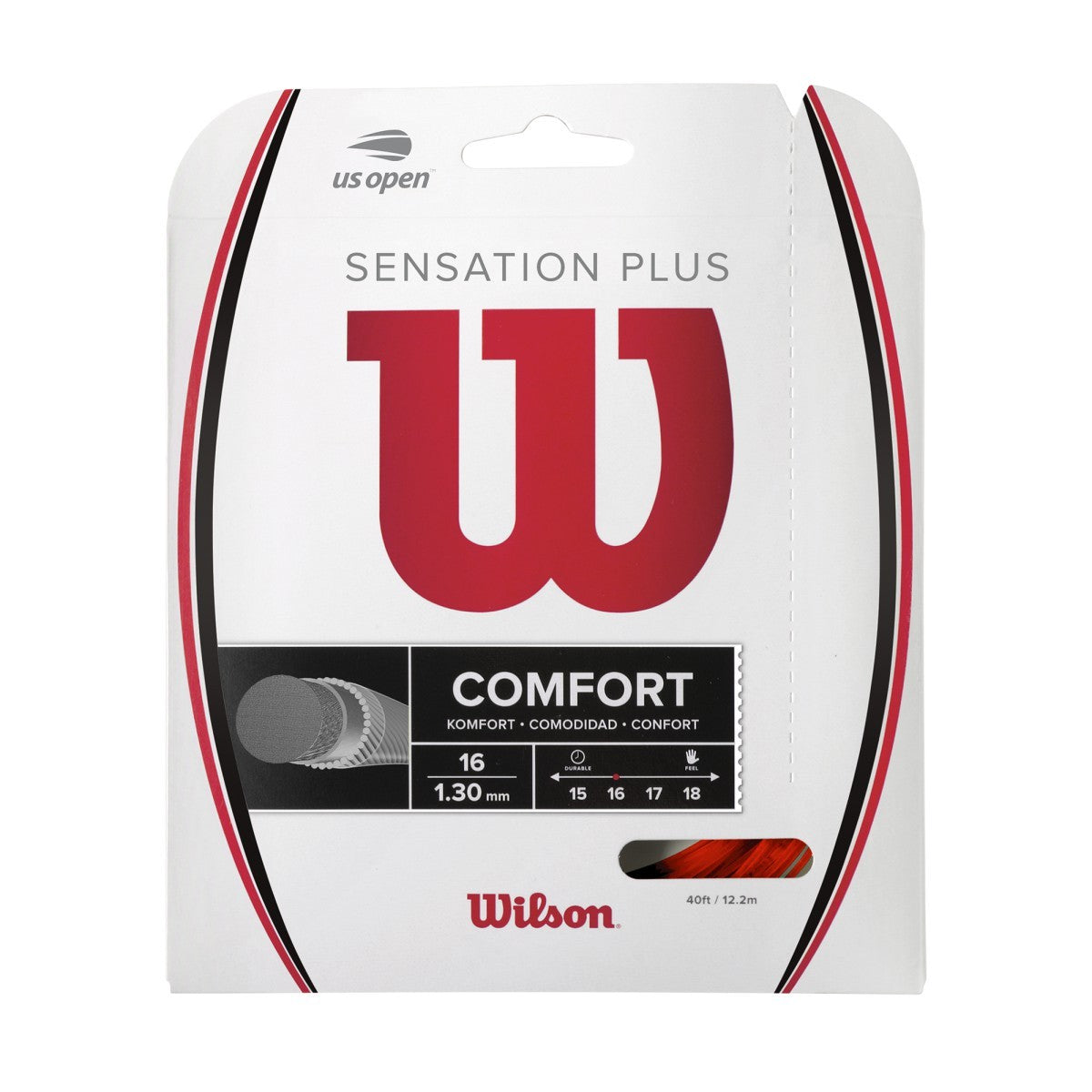Wilson Sensation Plus Red 16 Tennis String - atr-sports