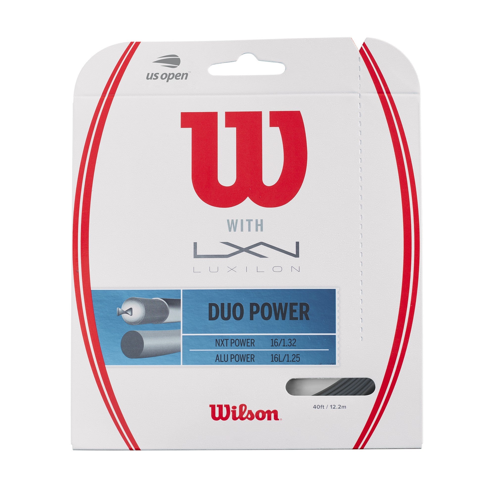 Wilson Duo Power Alu Power 1.25 & NXT Power Hybrid Tennis String Set - atr-sports