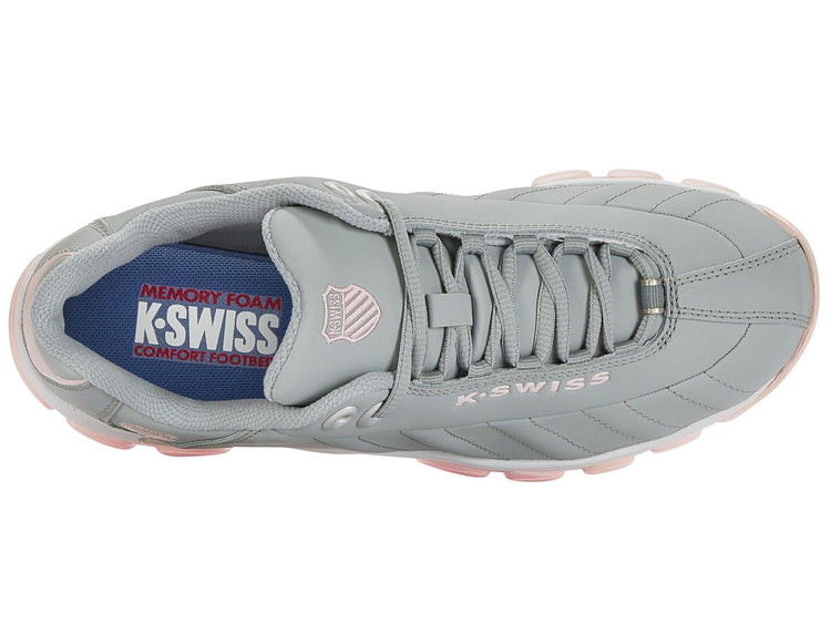 K-Swiss Women's ST329 CMF Court Shoes in Neutral Gray/Heavenly Pink