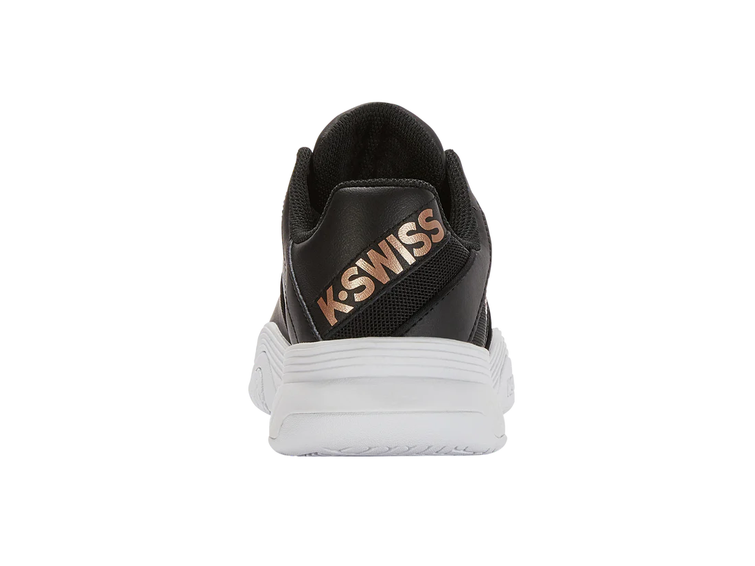 K-Swiss Women's Court Express Tennis Shoes in Black/White/Rosegold