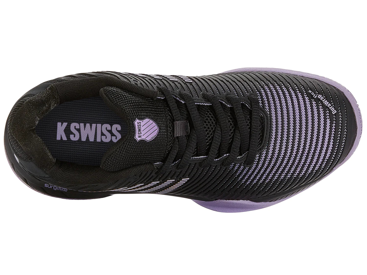 K-Swiss Women's Hypercourt Express 2 Tennis Shoes in Moonless Night/Purple Rose/White