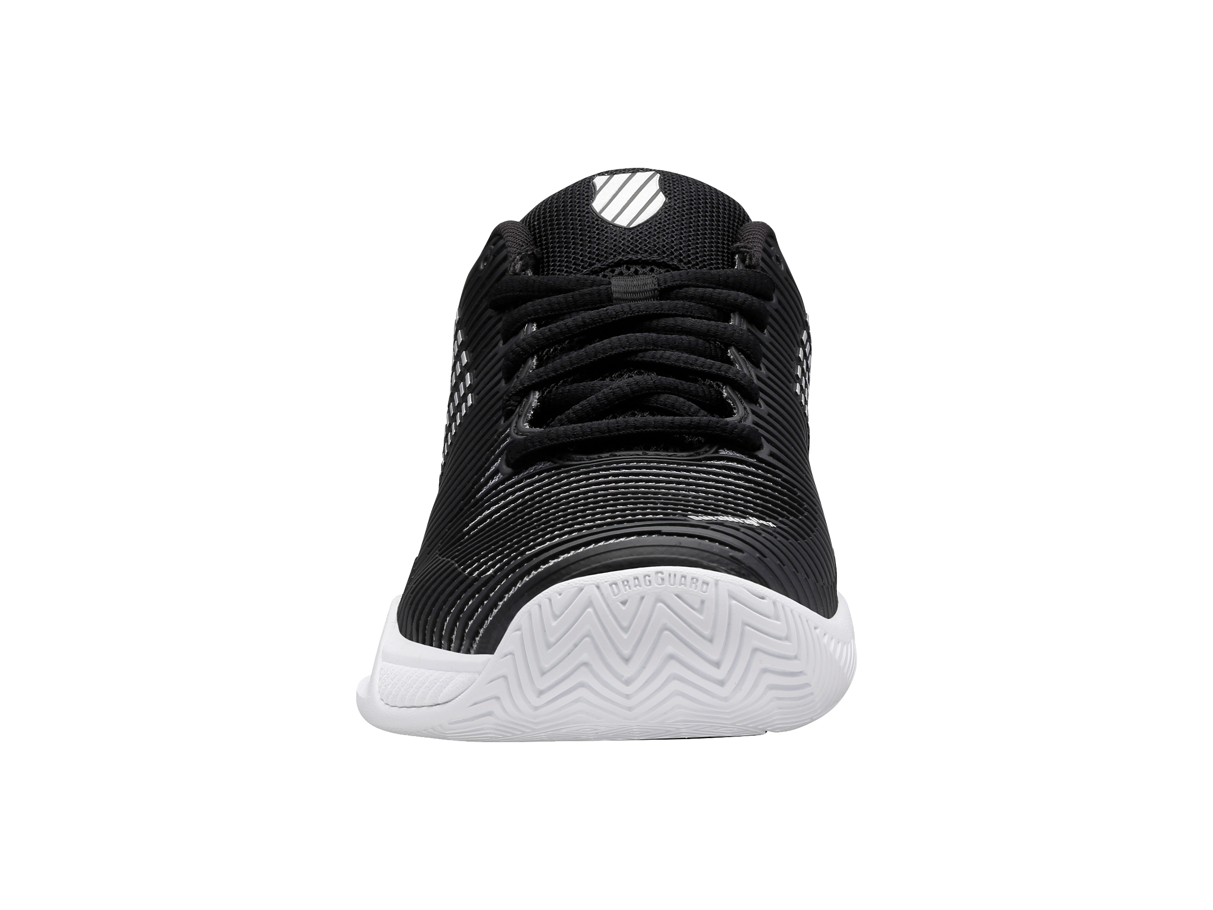 K-Swiss Women's Hypercourt Express 2 Tennis Shoes in Black/White/Silver