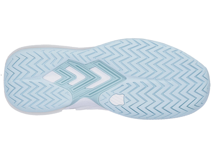 K-Swiss Womens Ultrashot 3 Tennis Shoes in White/Blue Glow