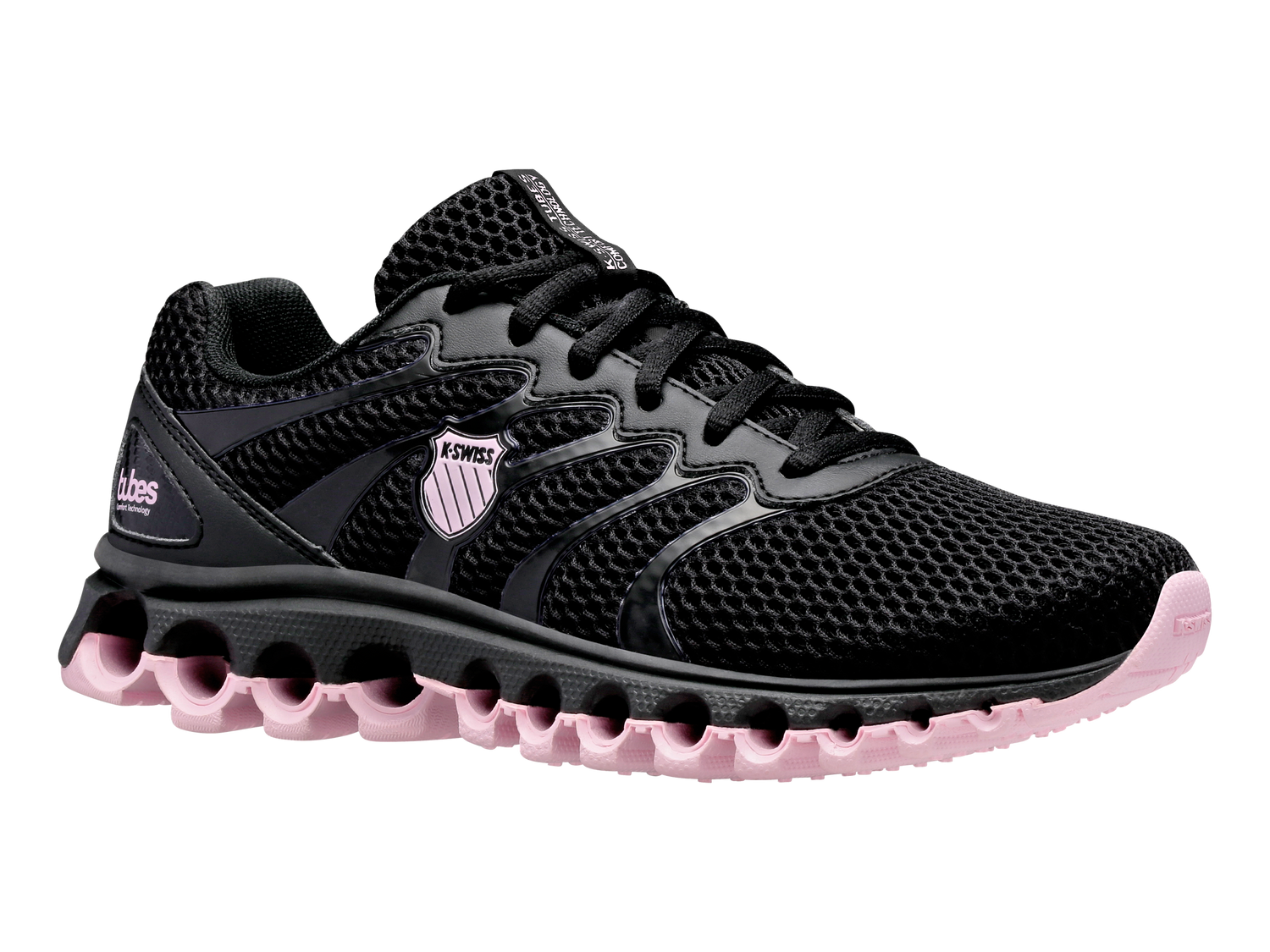 K-Swiss Women's Tubes 200 Active Shoes in Black/Cherry Blossom