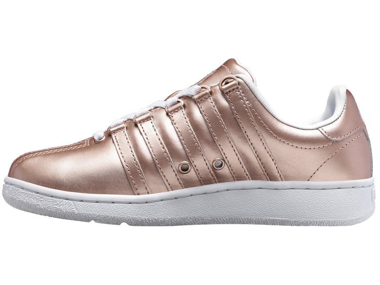 K-Swiss Women's Classic VN Court Shoes in Rose Gold/White