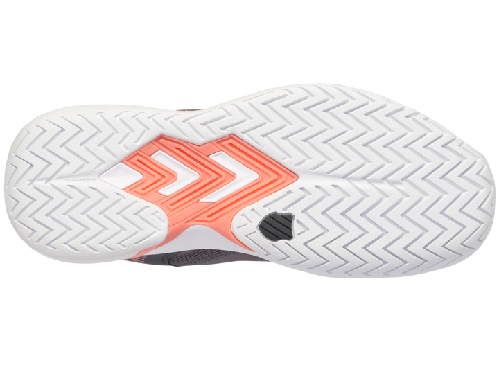 K-Swiss Womens Ultrashot Team Tennis Shoes in Steel Gray/Asphalt/Peach Amber